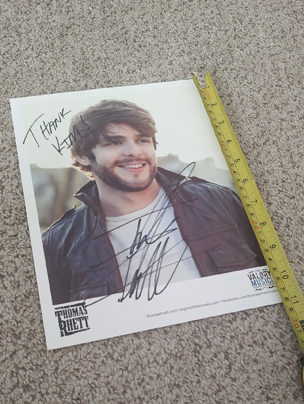 Thomas Rhett PERSONALIZED Autograph - Picture 5 of 5
